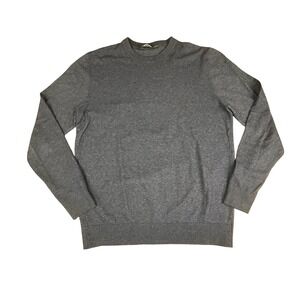 Primark Mens Large Charcoal Gray Heather Crewneck Knit Sweater Long Sleeve L